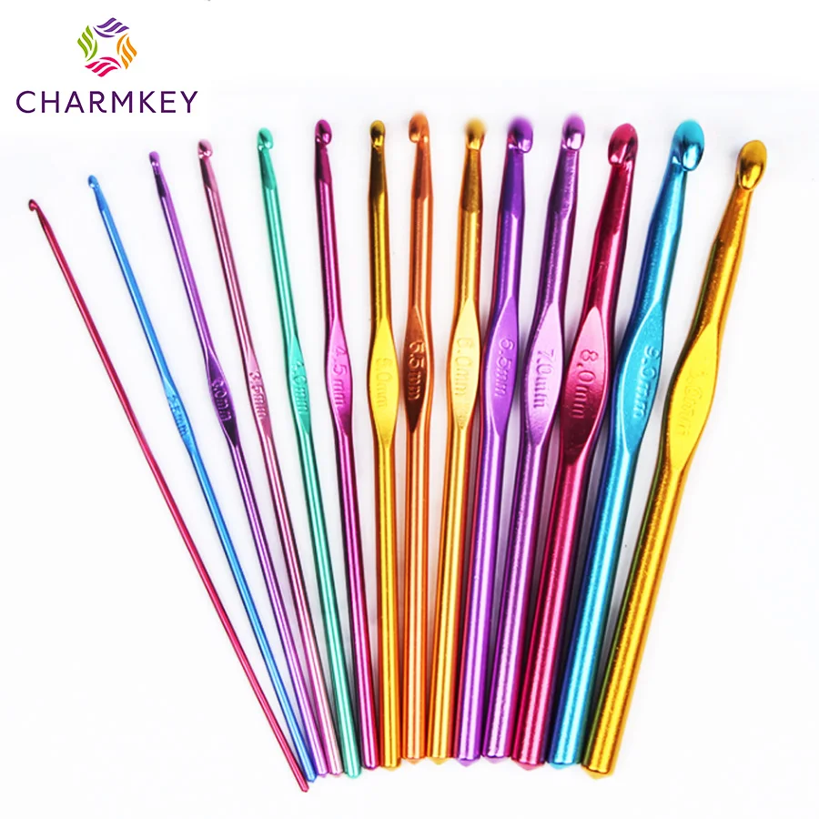 

Charmkey aluminum crochet hook set aluminum knitting needles for hand knitting