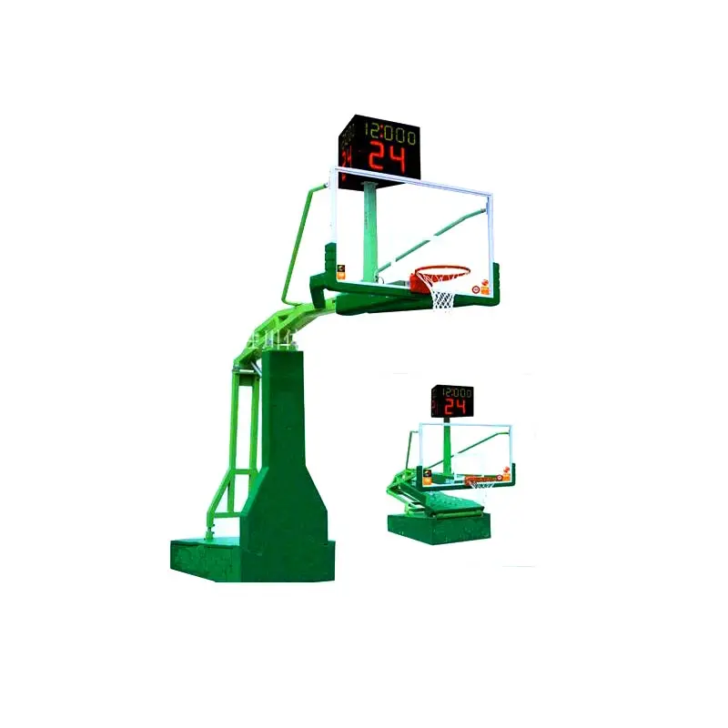 Adjustable outdoor electric hydraulic basketball hoop wall mount goal