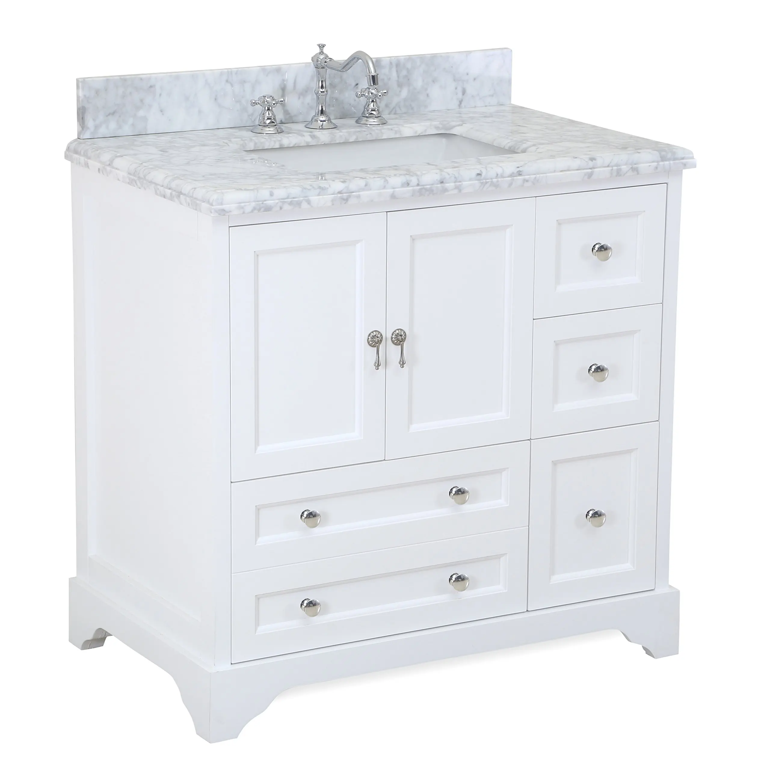 Buy Beverly 36 Inch Bathroom Vanity Carrara White Includes An Italian Carrara Marble Countertop A White Cabinet And A Ceramic Sink In Cheap Price On Alibaba Com