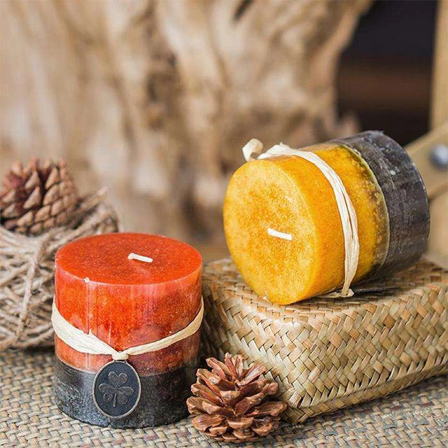 批发家居装饰高品质婚礼手工大豆蜡豪华柱子香味蜡烛