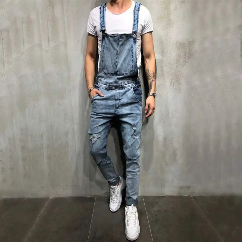 C4731 Men's Jeans Snowflakes pencil pants Slim broken hole Locomotive Pleated Jeans