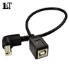 LBT USB 2.0 Type-B Printer Cable USB 2.0 B female to Type-B male 90 degree UP/Down Right angle Printer short Extension Cable
