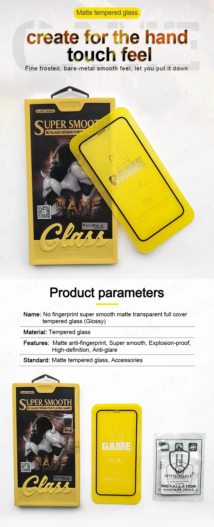 AG Anti Glare Matte Frosted Screen Protector for iPhone 11 Pro XS MAX No Fingerprint Tempered Glass for iPhone XR 8 7 6 Plus
