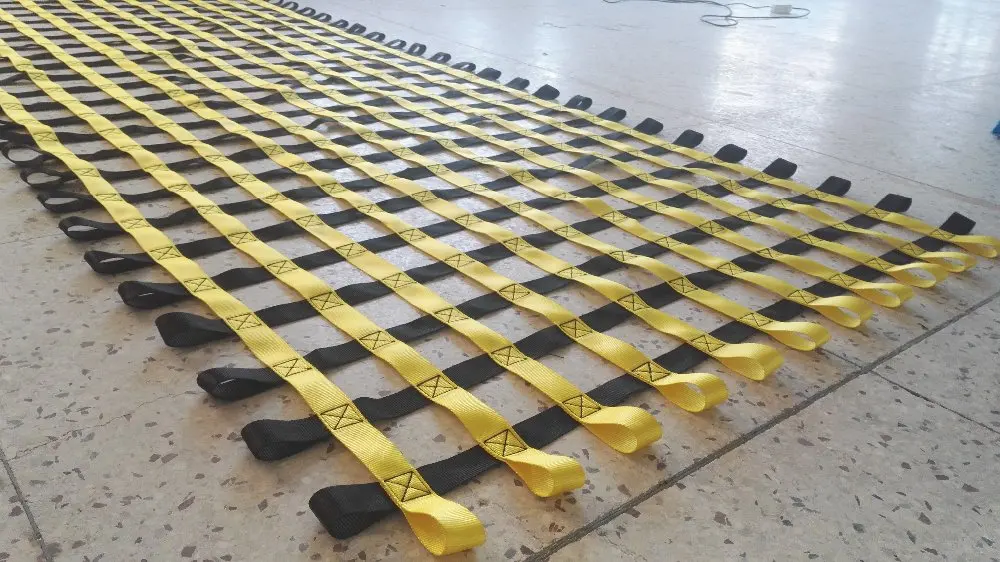 
polyester webbing net adjustable cargo net for truck for suv/climbing cargo net 