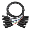 Customized multiple plugs 3pin xlr cable male to female switch DMX power cable light stage cable 5-8-10-16-20plugs optional