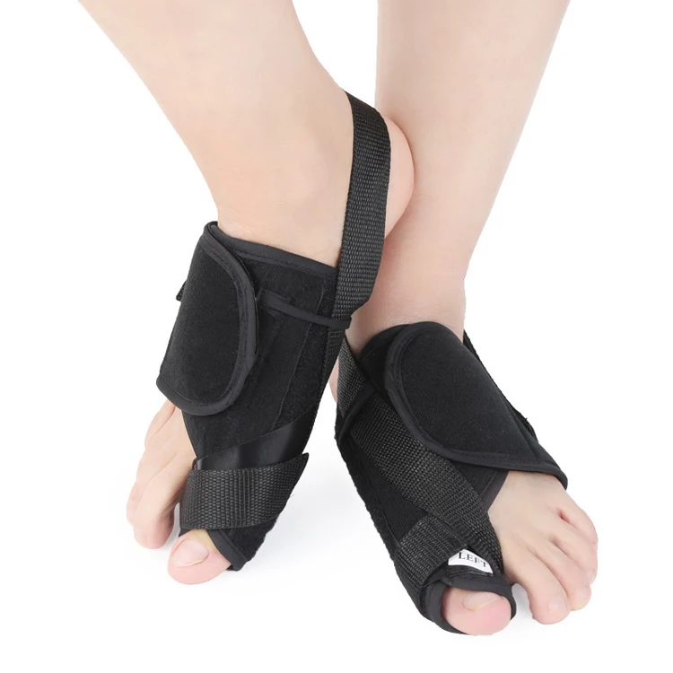 

black orthotic foot tourmaline fabric hallux valgus bunion night splint corrector
