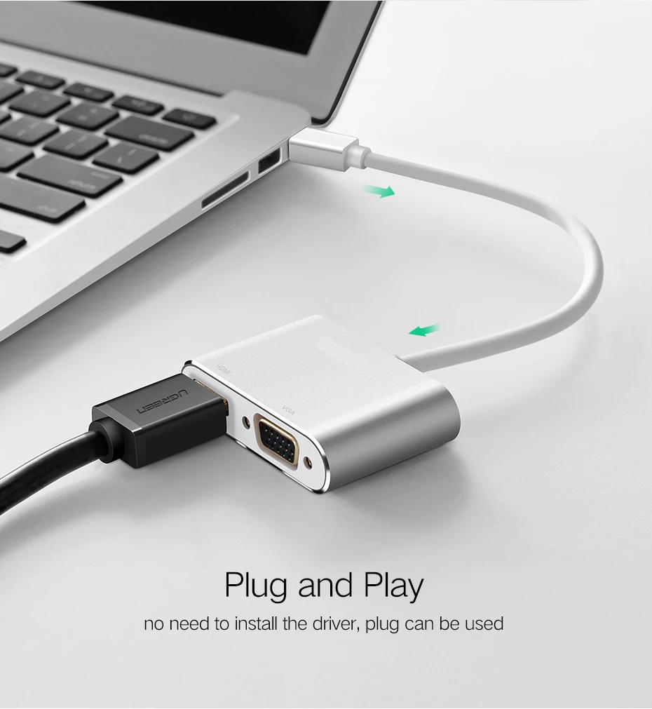 Mini Displayport To Hdmi Vga Adapter Thunderbolt 2 Converter Dp Cable For Macbook Air 13 Surface Pro 4 Mini Displayport Buy 2 In 1 Thunderbolt 1 2 Mini Dp To Hdmi Vga