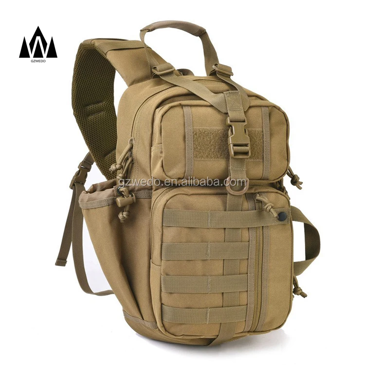 Tactical Sling Bag Military Backpack Pack Rover Small Shoulder Sling Molle Black