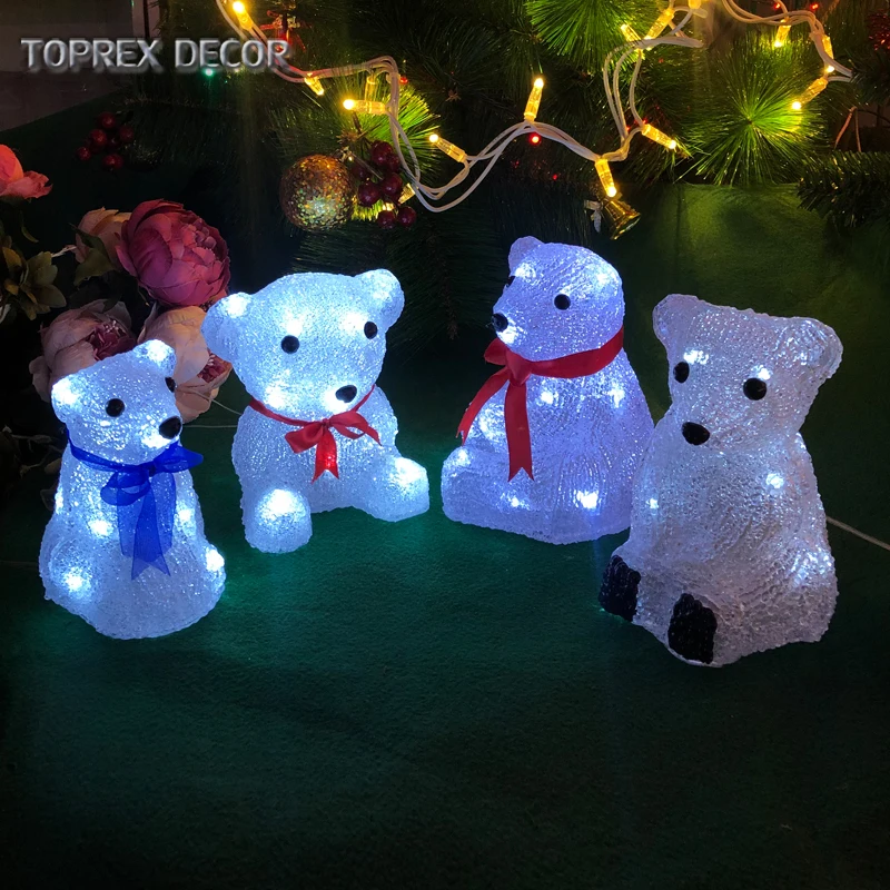 Shenzhen christmas lights 3d acrylic led light bear for garden decor