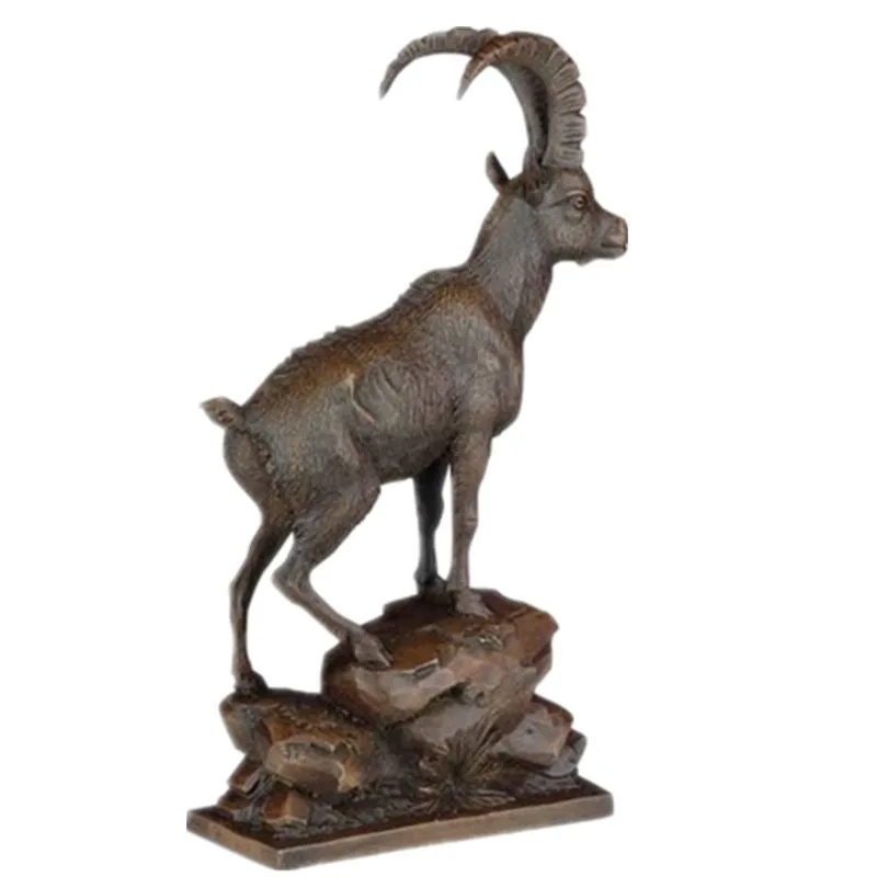 Grandeur Nature En Bronze Coulé De Chèvre Statue De Jardin À Vendre