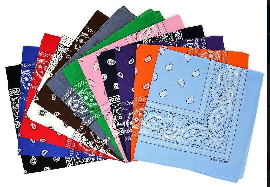 Promotion Gift Multi Colors Handkerchief Logo Customize Printed Bandana