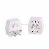 Portable travel double UK socket to EU plug Travel Adapter with dual USB charger