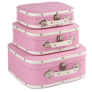 pink leather suitcase