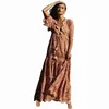 Customized Fashion Beach Style Summer Formal Patterns Long Dress Women Lace Dress With Sleeve