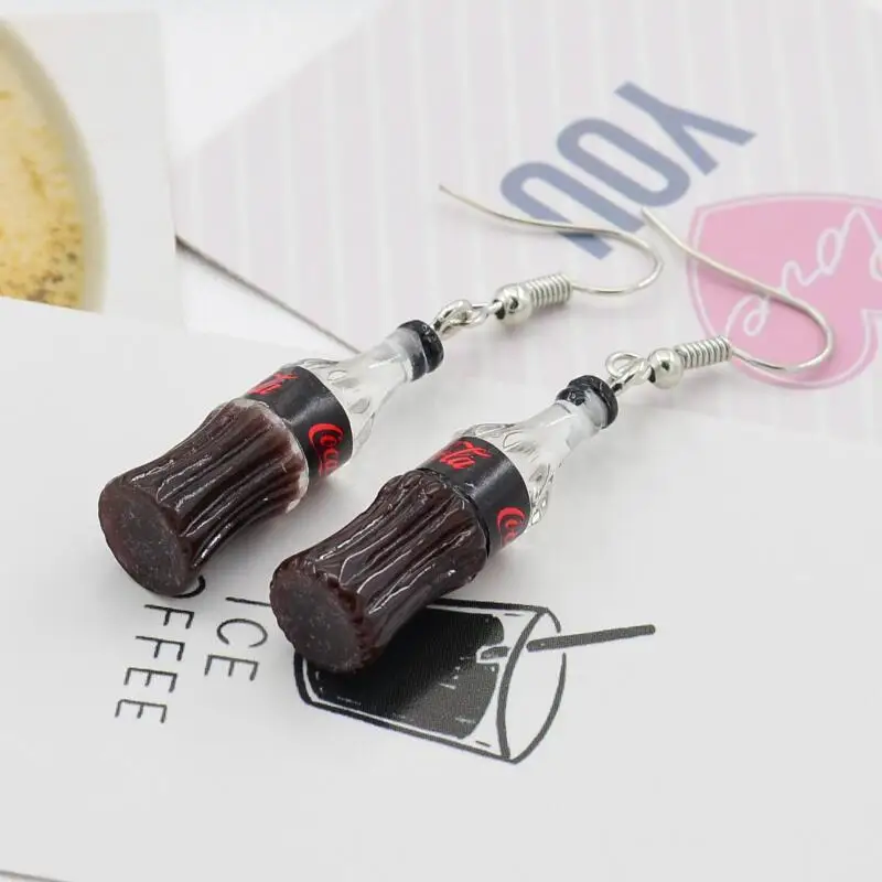 

VRIUA Creative Fun Funny Fashion Bottle Earrings Without Pierced Ear Clips
