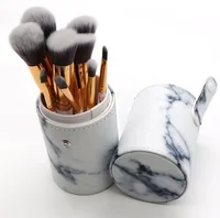 

Amazon Best Selling Private Label Vegan Marble Makeup Brushes Professional With Cylinder Box Package