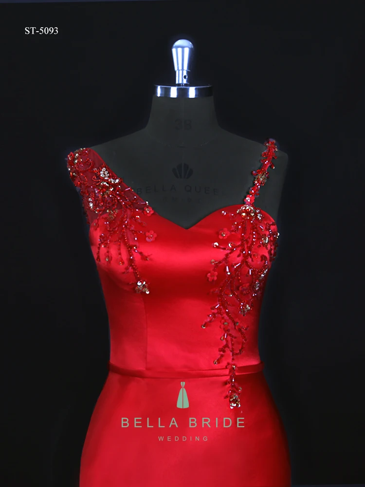 red colour night dress