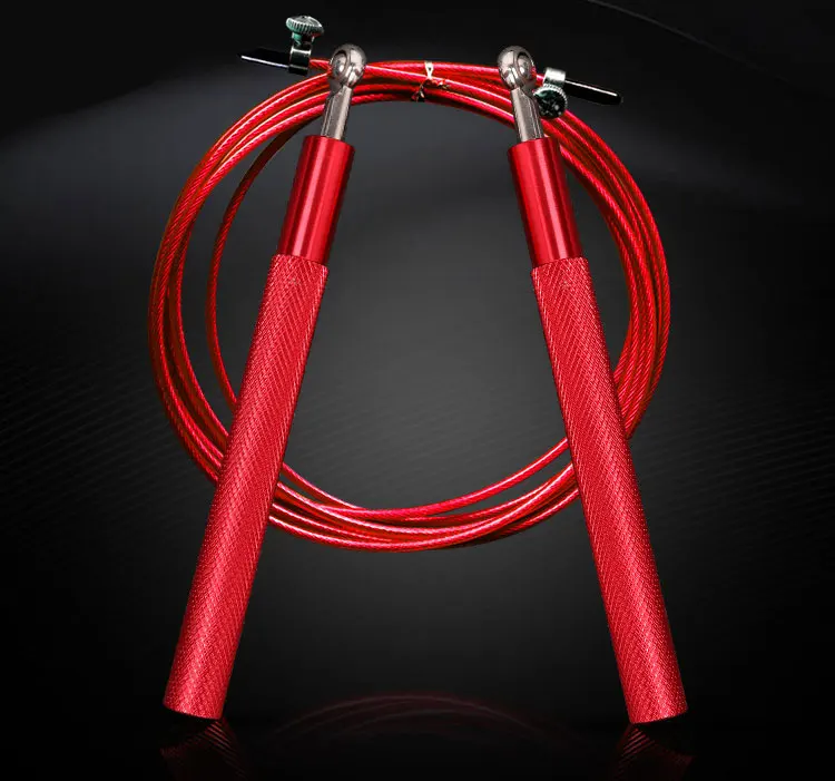 

Stainless Steel Wire Custom Crossfit Speed Skip Jump Rope, Blue;black;red