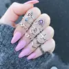 Artilady 10Pcs set punk latest finger ring designs gold ring jewelry for girls gift