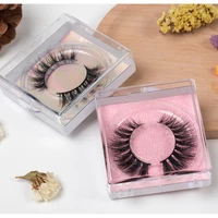 

3D Mink Lashes Natural Long False Eyelashes 3-color cardboard customization Fake Lashes custom eyelash packaging