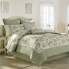 Wholesale Bright Colored Comforter Set, 7PCS Flock Comforter Set