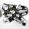 Cartoon Black Panda Work Permit Thick Hanging Neck Label Card Sets Wide Sling Neck Strap