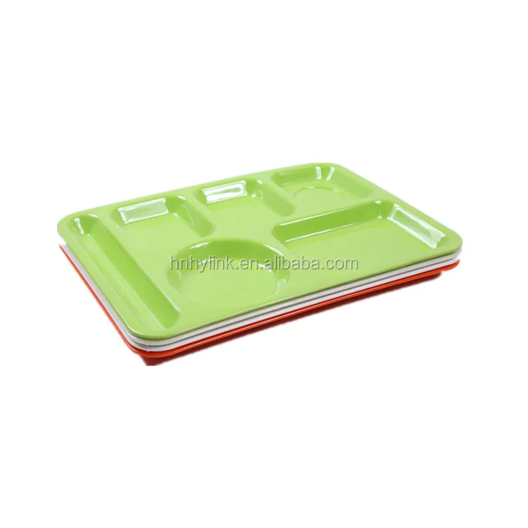 H2103122 Melamine 7 Section Fast Food Serving Tray Plastic Food