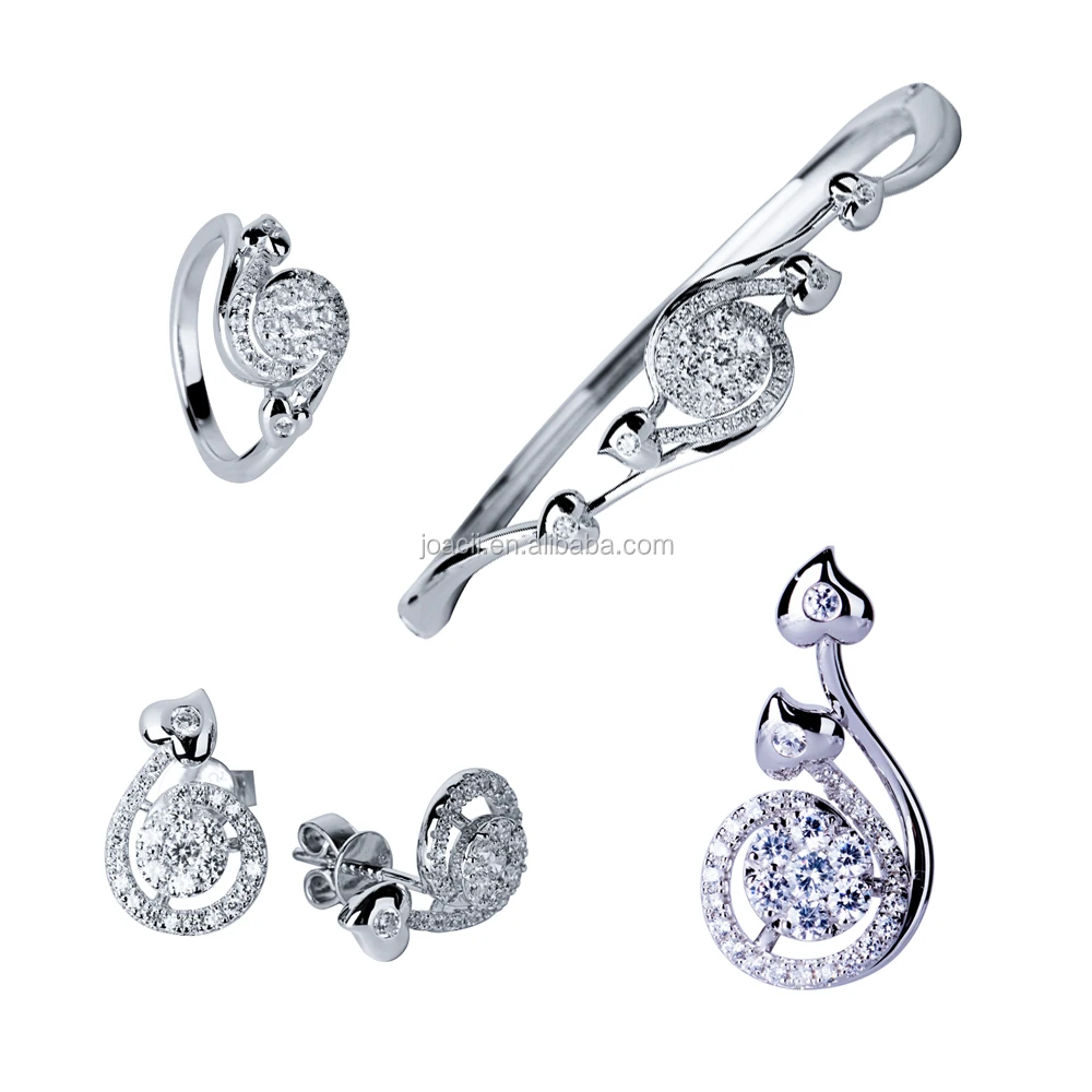 Fashion Teardrop 925 sterling silver jewelry set