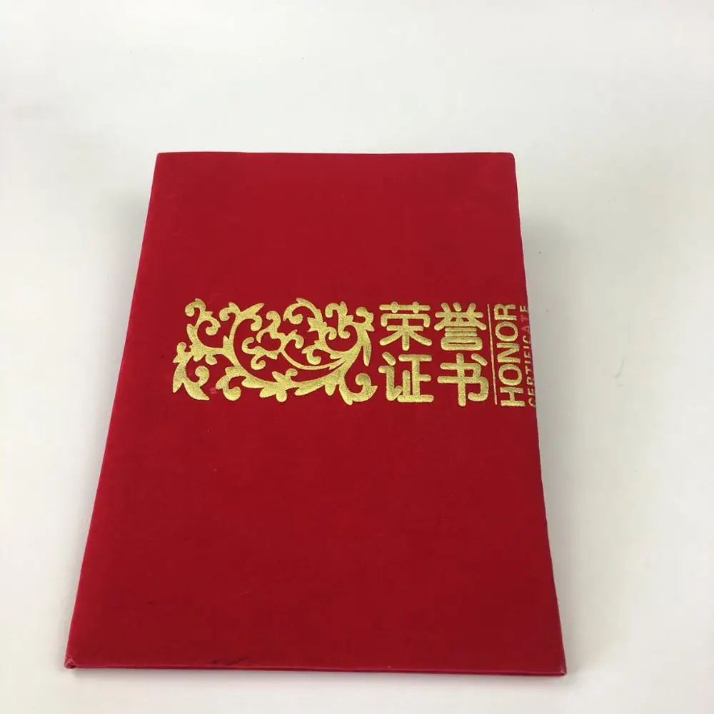 A3,A4,A5 Red Velvet Certificate Holder Cover,Diploma Cover Holder For ...