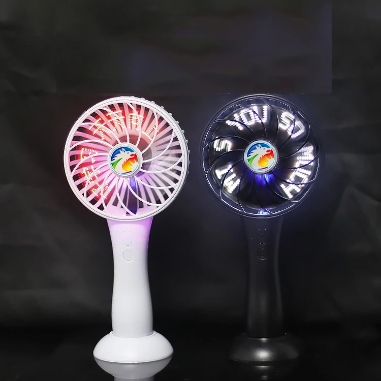 Handheld Mini Fan Rechargeable LED Light for Summer Use Promotion GIft USB LED Battery Operated Portable Handheld Mini Fan