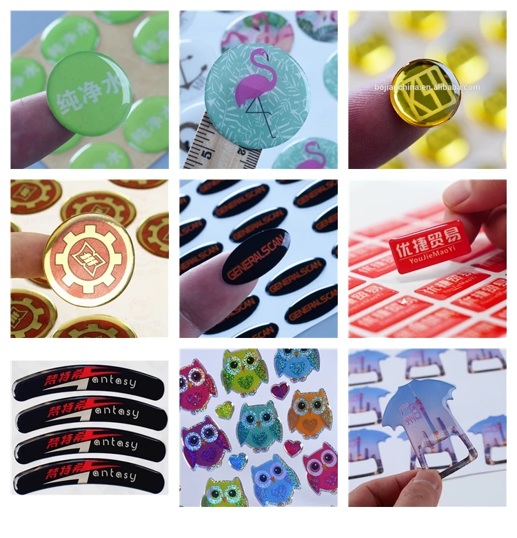 European Hot Sale Epoxy Logo Sticker 3d Epoxy Resin Domed Labels