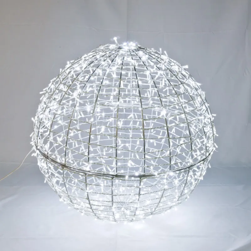 Outdoor Wire Frame Christmas Decoration Hanging Ball Motify Lights