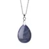 Natural Semi Precious Drop Water Pendant Necklace Gemstone Crystal Beads Necklace