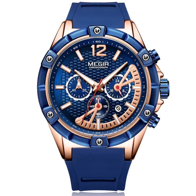 

Relogio Masculino MEGIR Chronograph Sport Men Watch Silicone Creative Quartz Watches Man Army Military Clock Men Wristwatch 2018