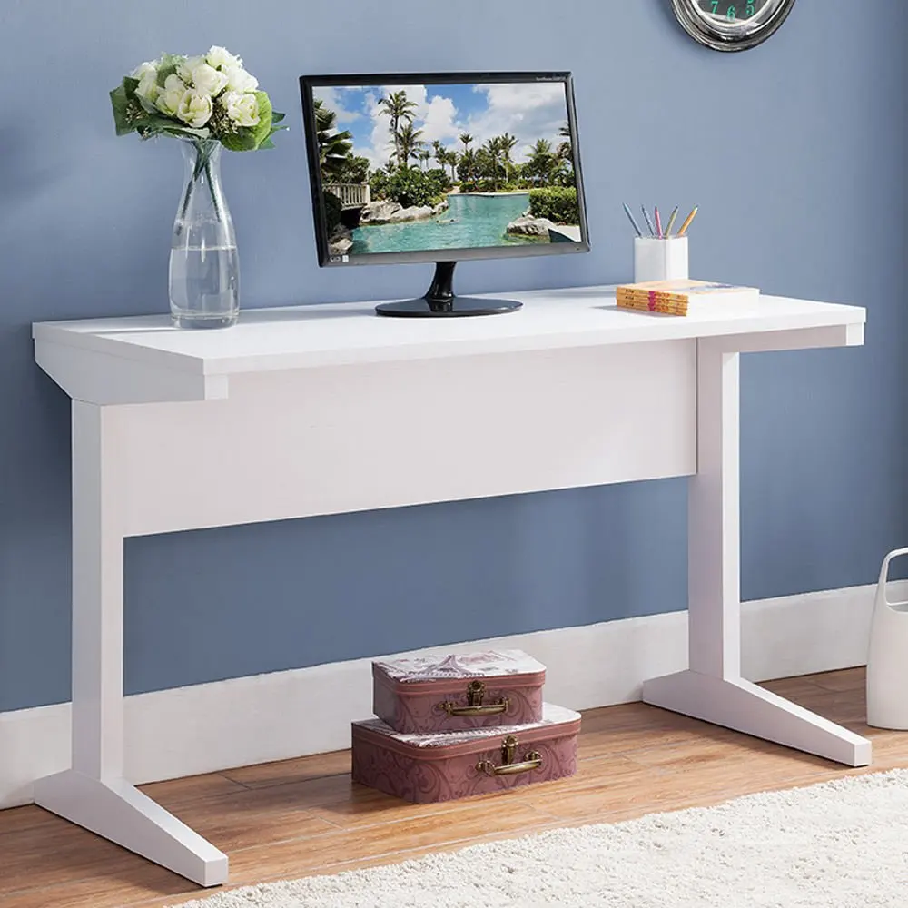 1PerfectChoice Simple Style Home Office Writing Computer Work Study Desk Stand Wood in White