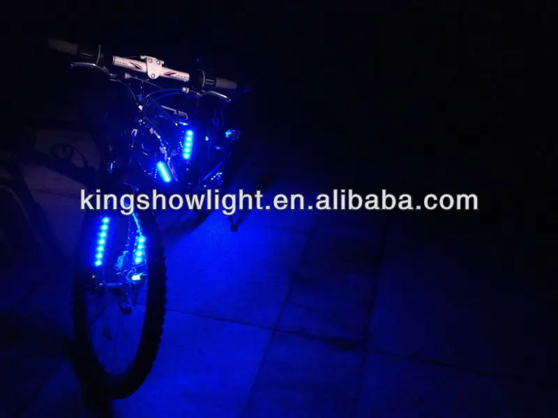 The Newest 6pc blue 3.7V led flash bicycle light decorate light kit with 3 key mini single controller with CE Rohs