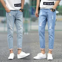 

Embroidery Designs New Type Boys Damaged Jeans From China Factory