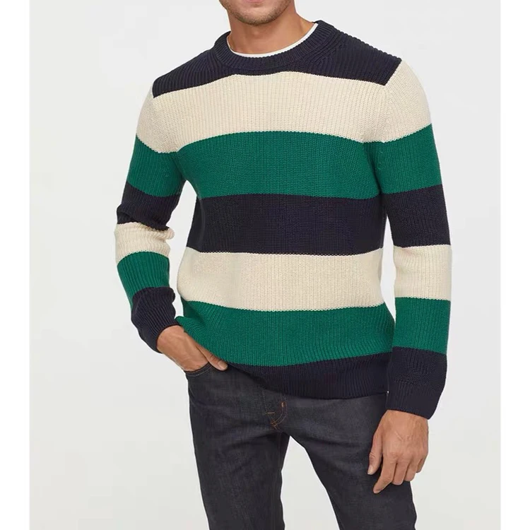 

Latest Sweater Designs For Men Stripe Sweater Custom Knit Sweater