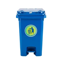 

HDPE plastic recycle bin street trash can with foot pedal