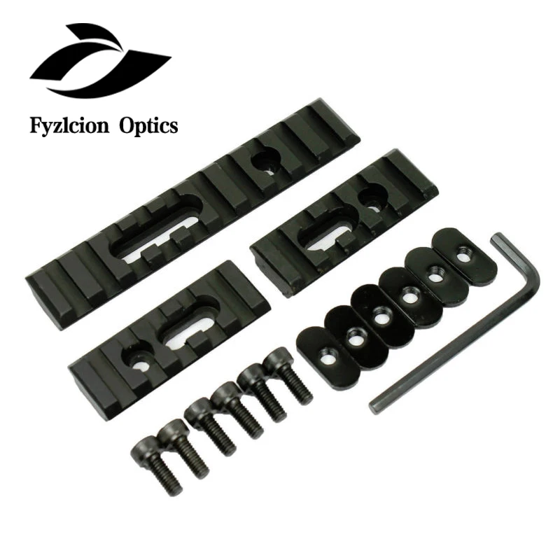 

2Pack Tactical Universal Aluminum Matte Black RAS RIS 20mm Range Picatinny Metal Part Rail Set for Gauges
