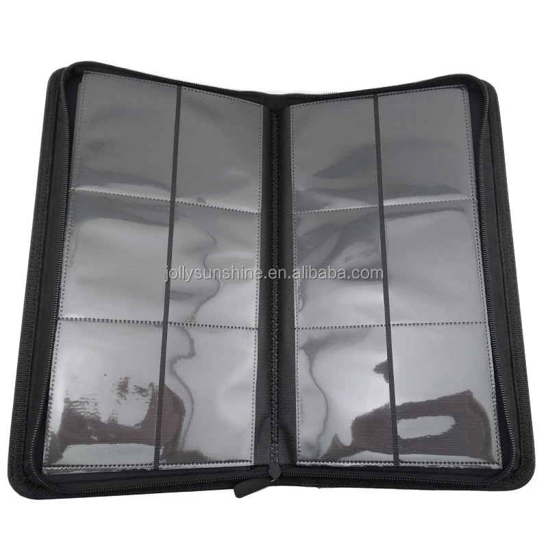 6pocket Pu Leather Binder With Zipper Closure For Mtg Game Card Collection Buy 9 Ring Binder