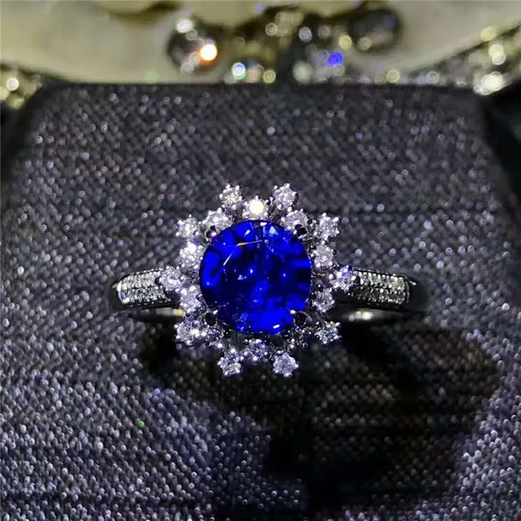 

Chinese Supplier Golden Paved Diamond 18K Sri Lanka Royal Gold Ring Blue Star Sapphire