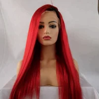 

Fast Delivery Lace Wigs Red Color European Hair Full Lace Wig , Factory Price Human Hair Lace Front Wig