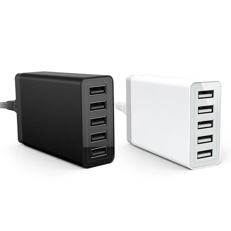 Intelligent Chip Full 8A 5 Ports Multi Usb Charger Desktop Universal Fast Charger 40W/8A