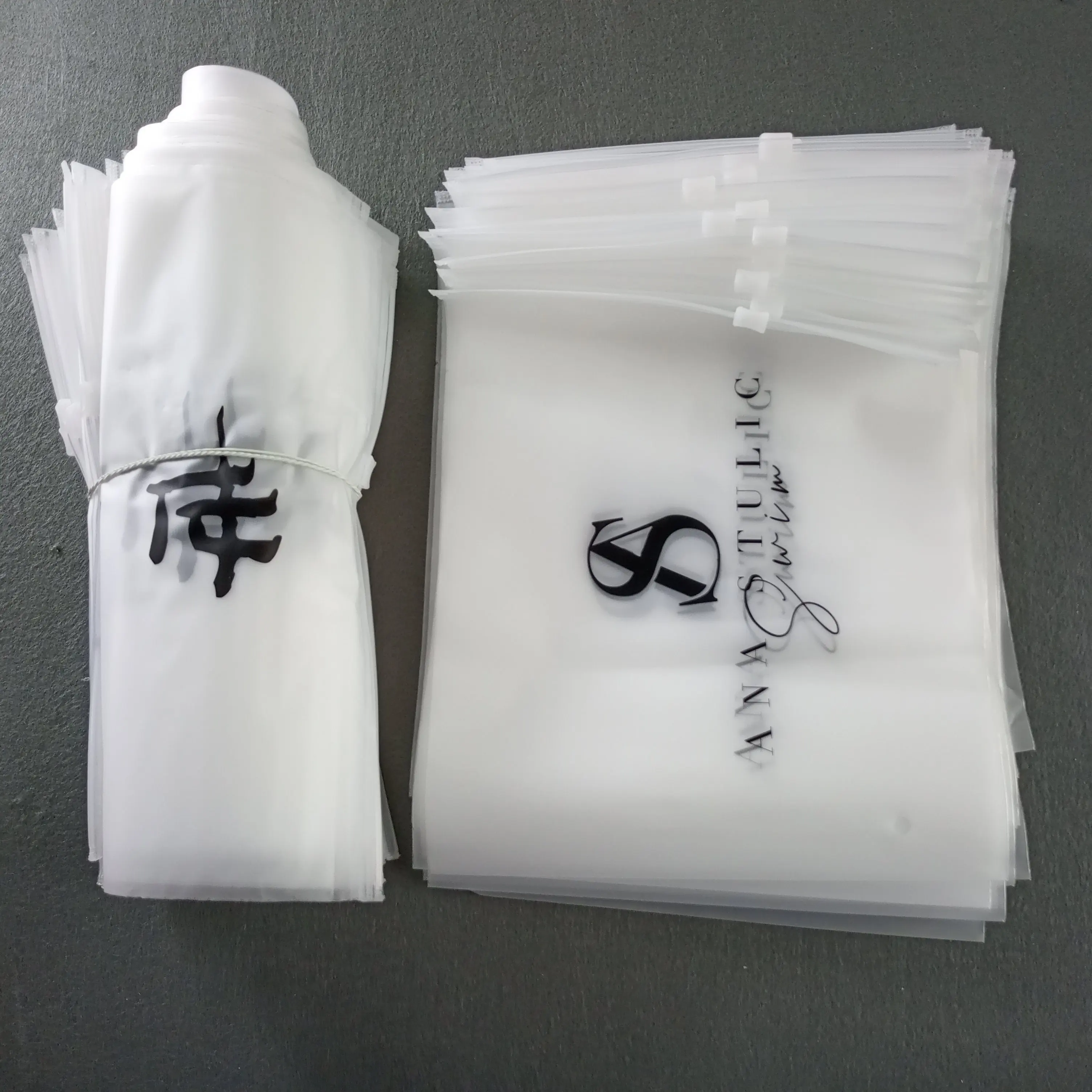 

OEM customized printing own logo zip lock frosted clear plastic bags plastic zipper bag packaging