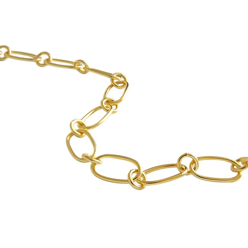 14K Gold Plated 925 silver Lenk chain