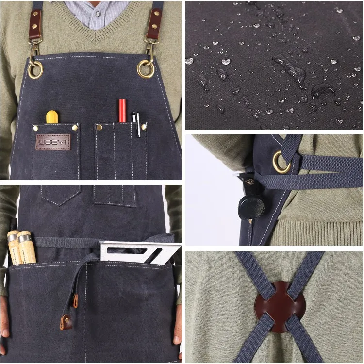 Custom Best Vintage Waterproof Waxed Canvas Leather Carpenter Work Tool