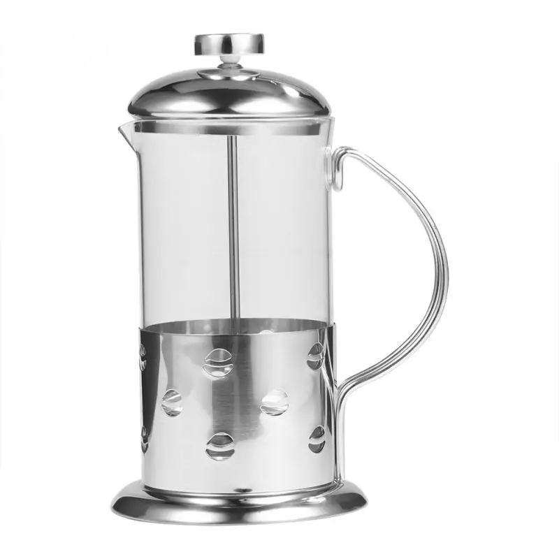 

350/600/800ml Stainless Steel Glass French Press Insulated Coffee Tea Maker Cafetiere Filter Grind Machine