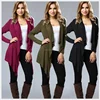 AL2777W Autumn spring fashion tops for female solid casual blouse women long cardigan
