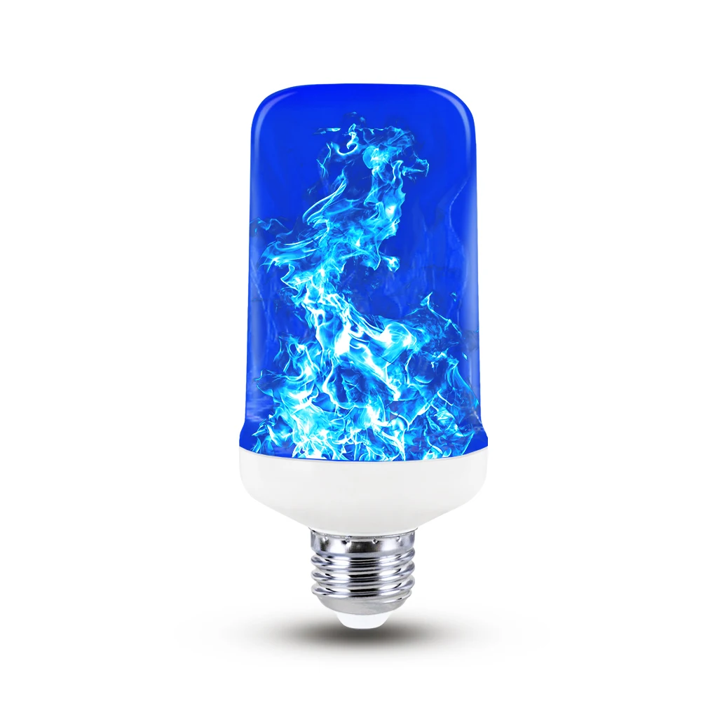 7W E27 LED Flame Bulb Lamp Blue Flame Effect Fire Flickering Lighting Flame Light